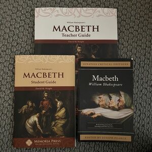 Macbeth - Memoria Press - book, student guide, teacher guide